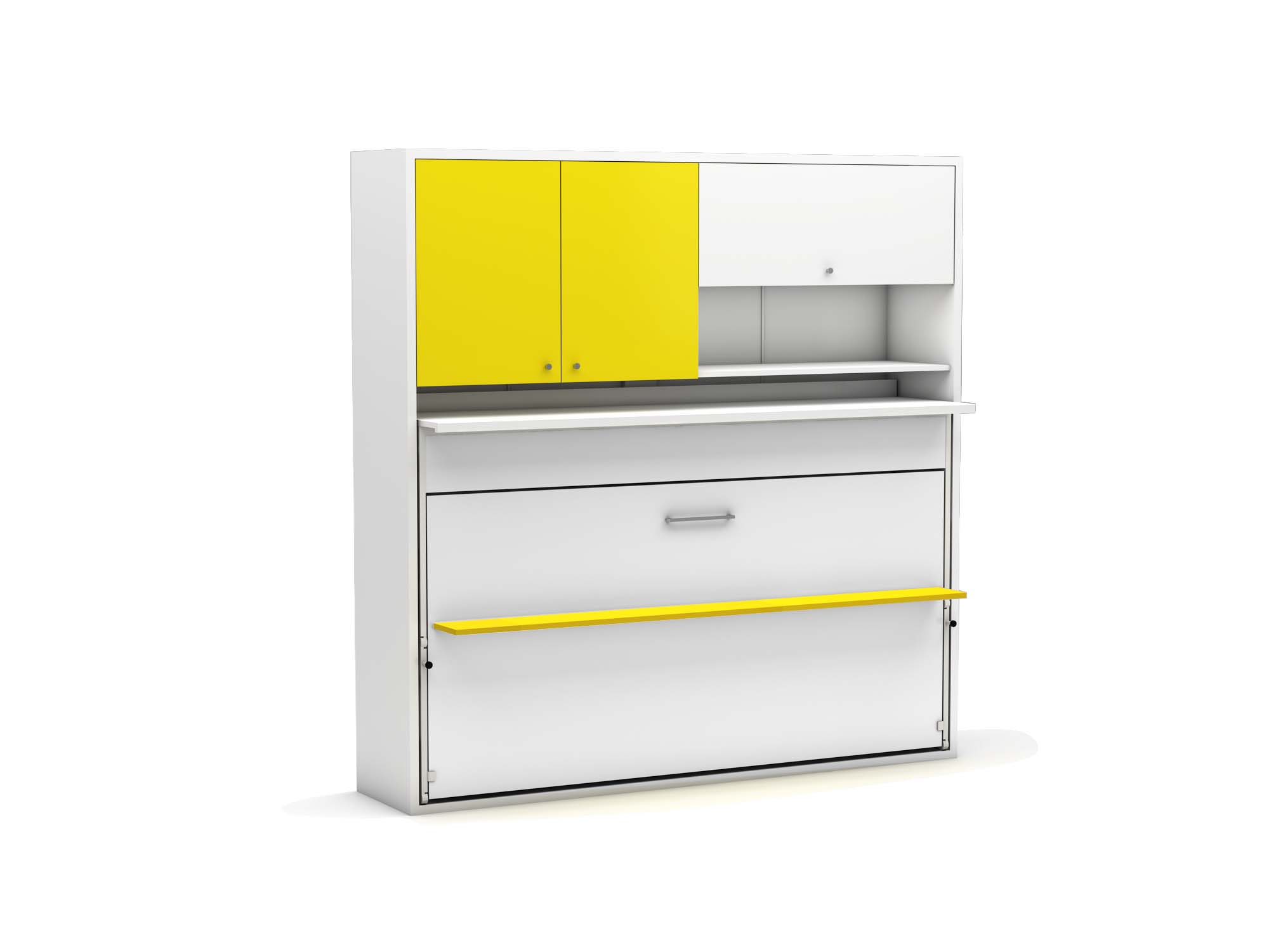 Tweepersoons opklapbed Nitro geel