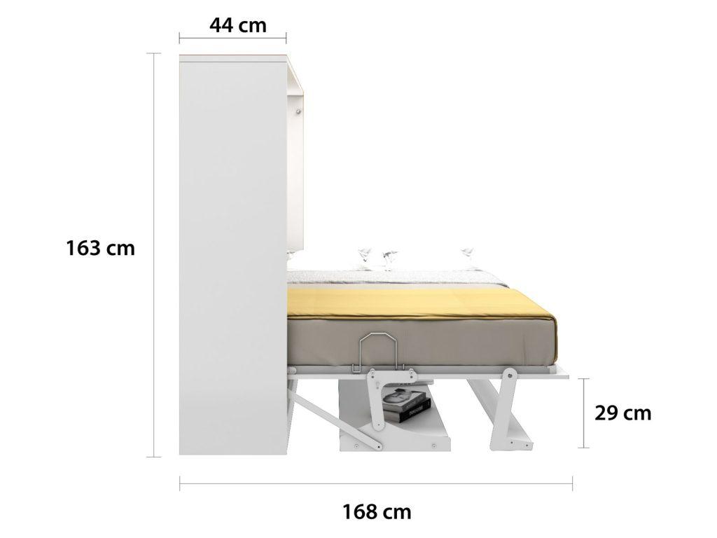 couple opklapbed afmetingen