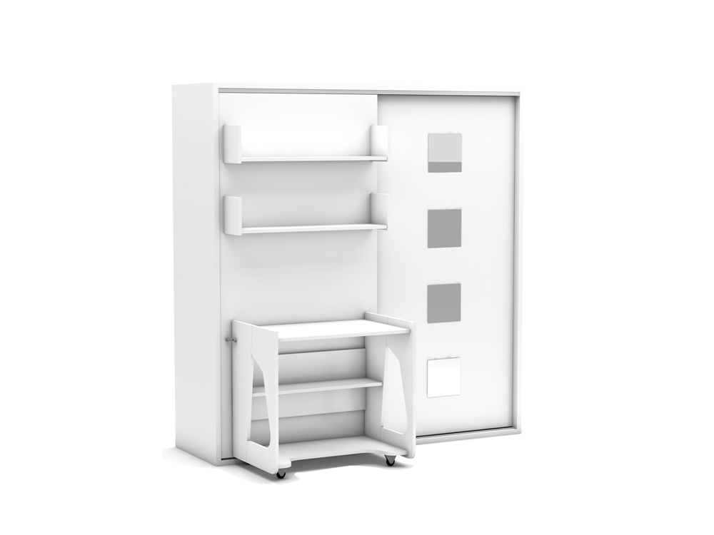 Opklapbed met bureau