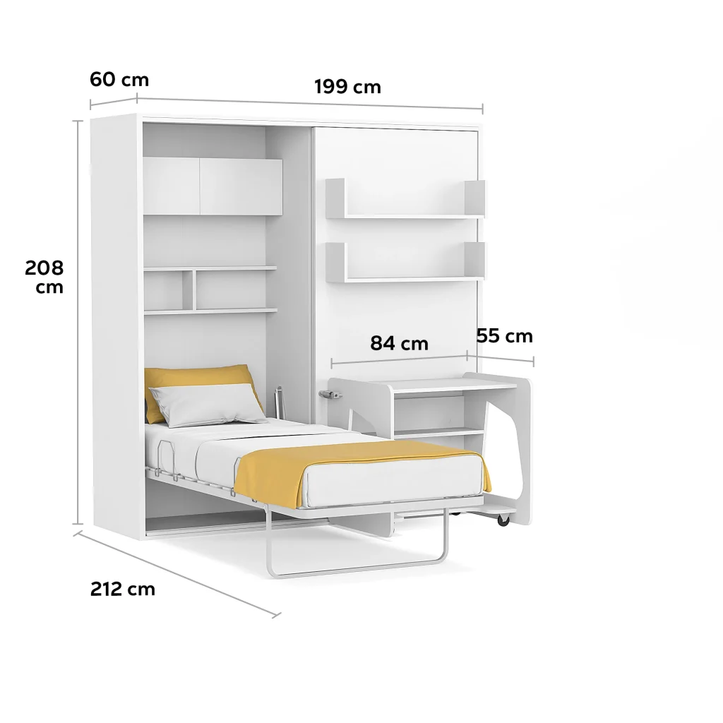 studio opklapbed maat