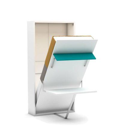 Eenpersoons opklapbed met bureau - Happy - Turquoise