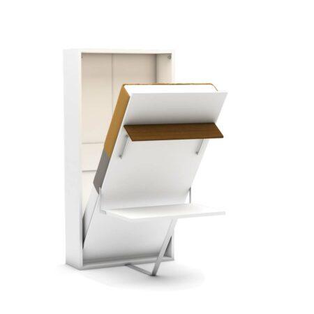Eenpersoons opklapbed met bureau - Happy - houtlook
