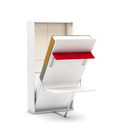 Eenpersoons opklapbed met bureau - Happy - rood