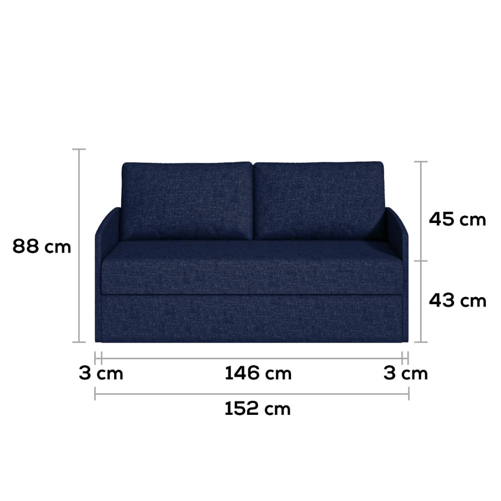afmetingen duo bank