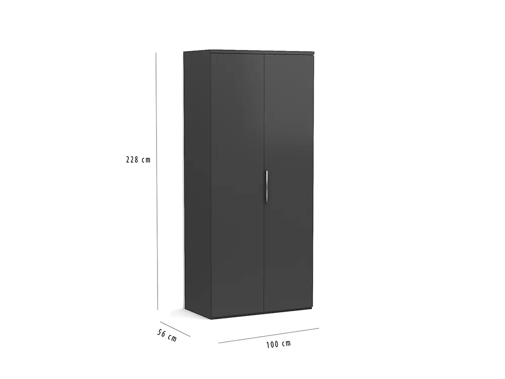 Dubbele-kledingkast-100-cm-antraciet