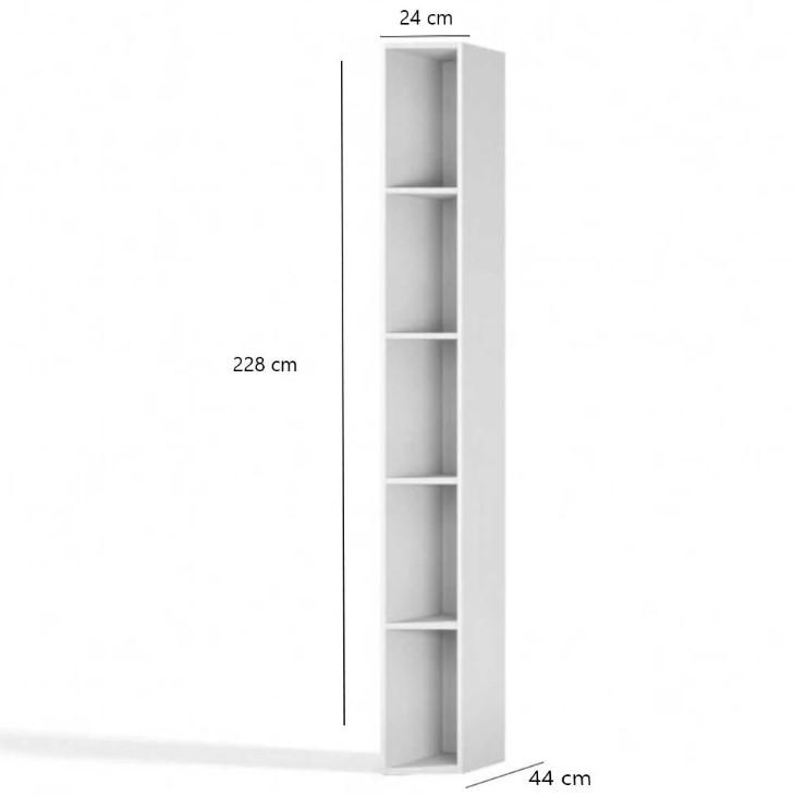 afmetingen lange kast 5 vakken