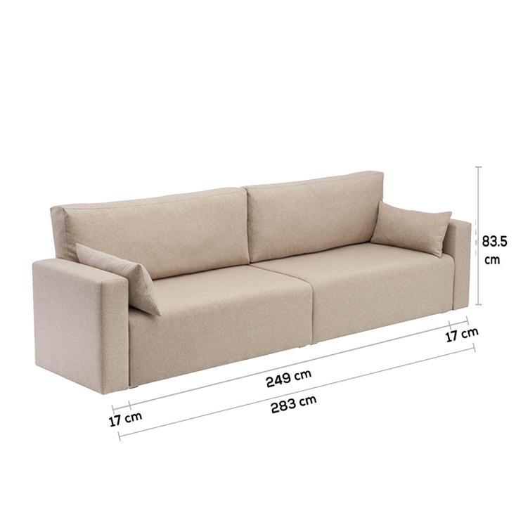 Multimo opbergbank driezits 283x84x83cm