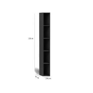 kledingkast plank antraciet 228cm