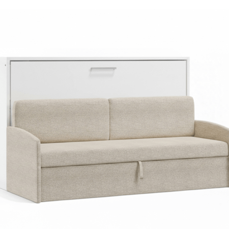 1persoons bed met bank