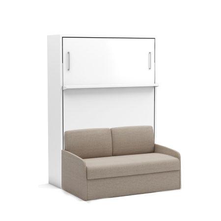 Tweepersoons opklapbed Diva loft met bank crème
