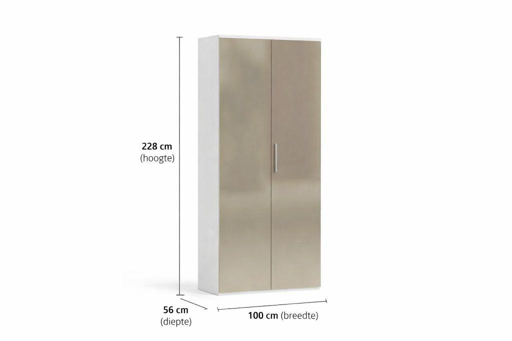 afmetingen dubbele kast 100cm